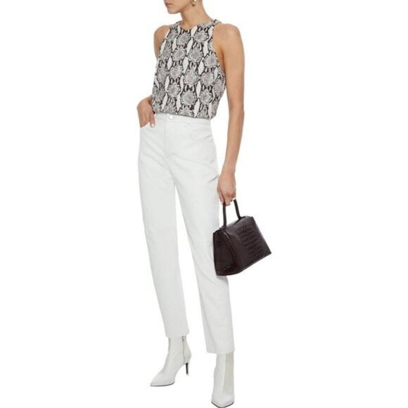 A.L.C. Anise Snake Print High Neck Top - Picture 1 of 12